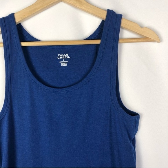 Falls Creek Royal Blue Scoop Neck Tank Top L - Picture 3 of 4